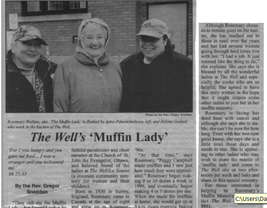 The Well’s ‘Muffin Lady’